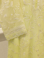 3 Piece - Pure Embroidered Cotton Net Suit S114361