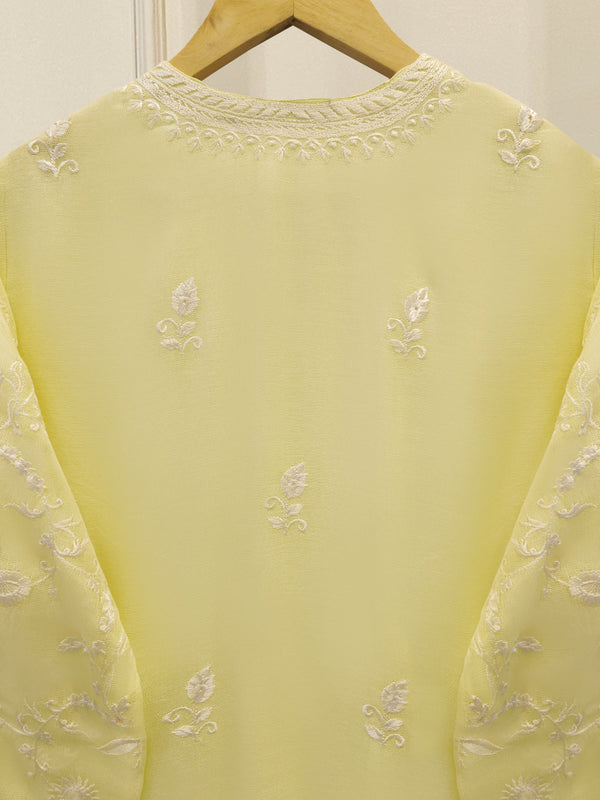 3 Piece - Pure Embroidered Cotton Net Suit S114361