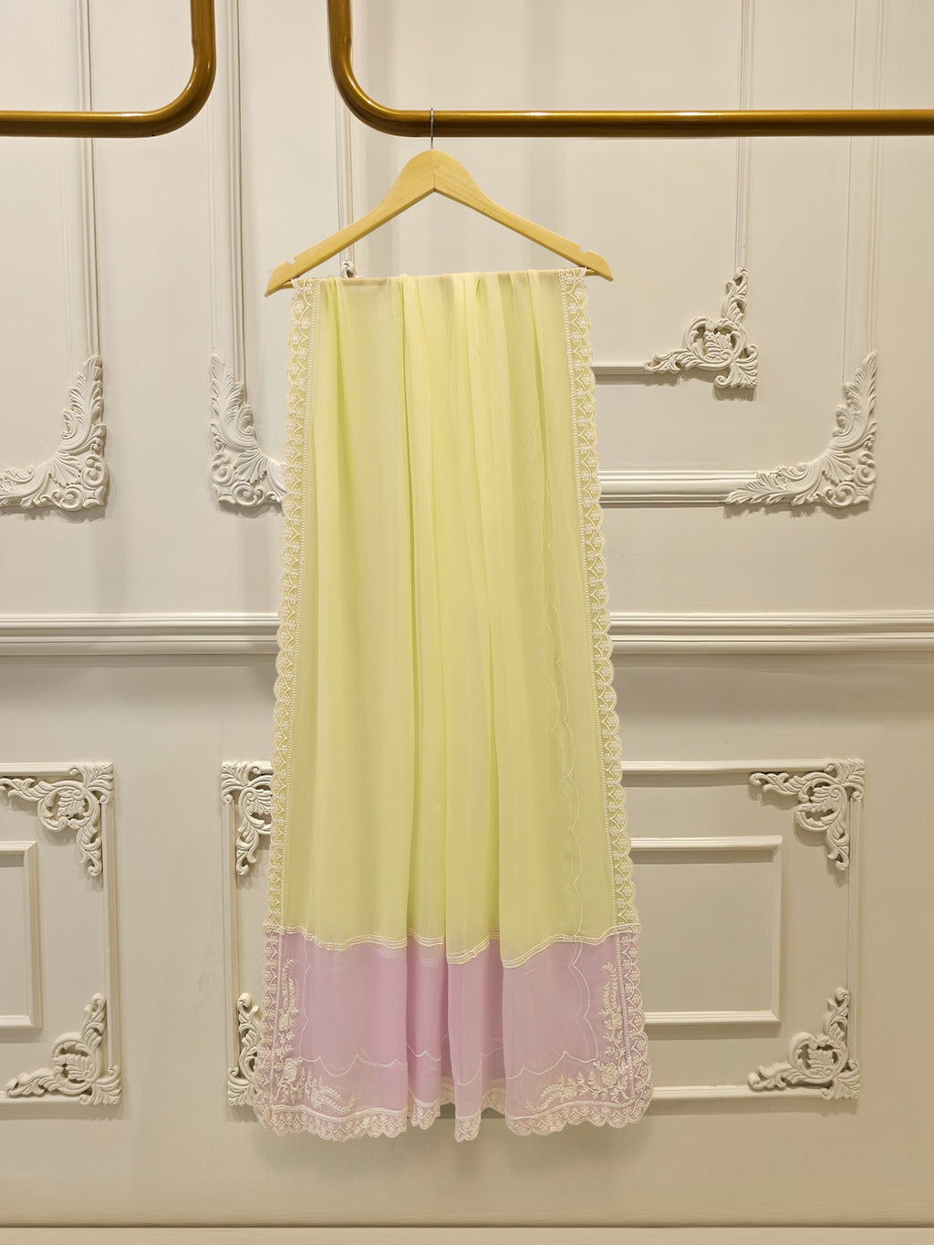 3 Piece - Pure Embroidered Cotton Net Suit S114361
