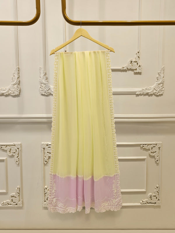 3 Piece - Pure Embroidered Cotton Net Suit S114361