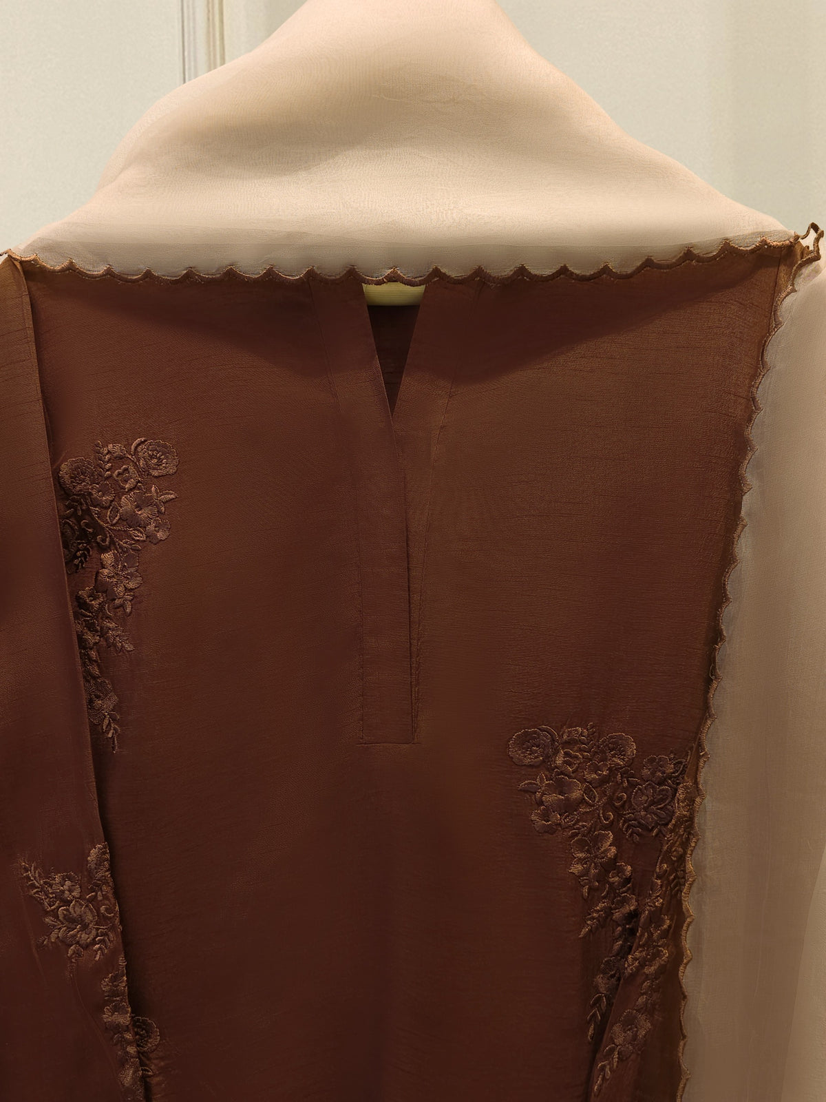 3 Piece - Pure Embroidered Korean Silk Suit S114278