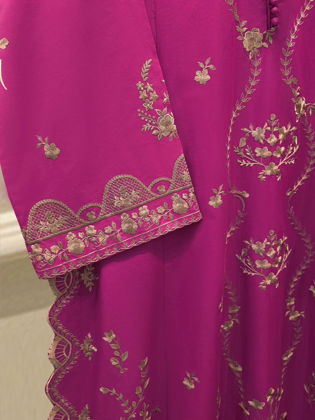 3 Piece - Embroidered Cambric Suit S114362