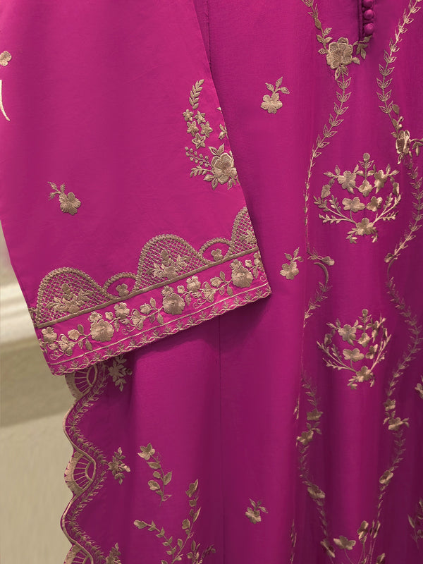 3 Piece - Embroidered Cambric Suit S114362