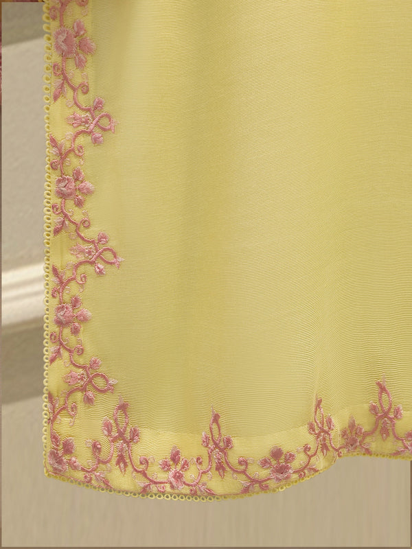 3 Piece - Pure Embroidered Cotton Net Suit S114367