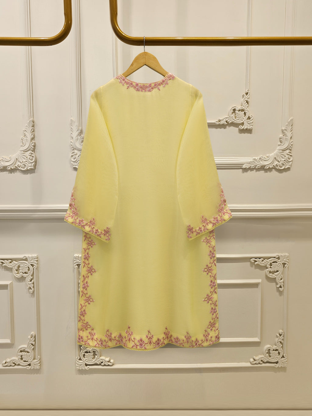 3 Piece - Pure Embroidered Cotton Net Suit S114367