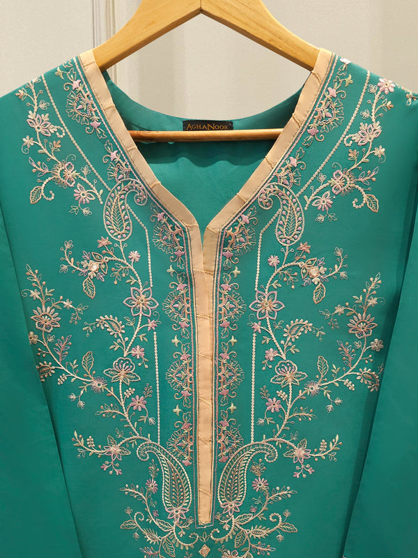 2 Piece - Embroidered Cambric Suit S114366