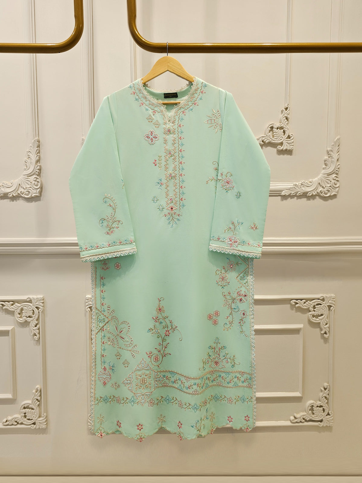 2 Piece - Embroidered Cambric Suit S114371