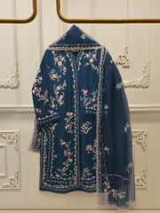 3 Piece - Pure Khaddi Silk Embroidered Suit S114379