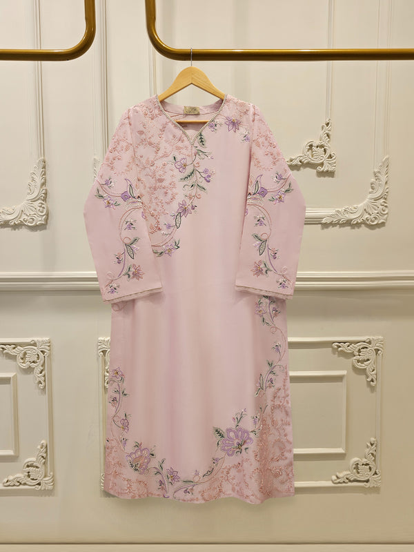 2 Piece - Embroidered Shesha Silk suit WS00311