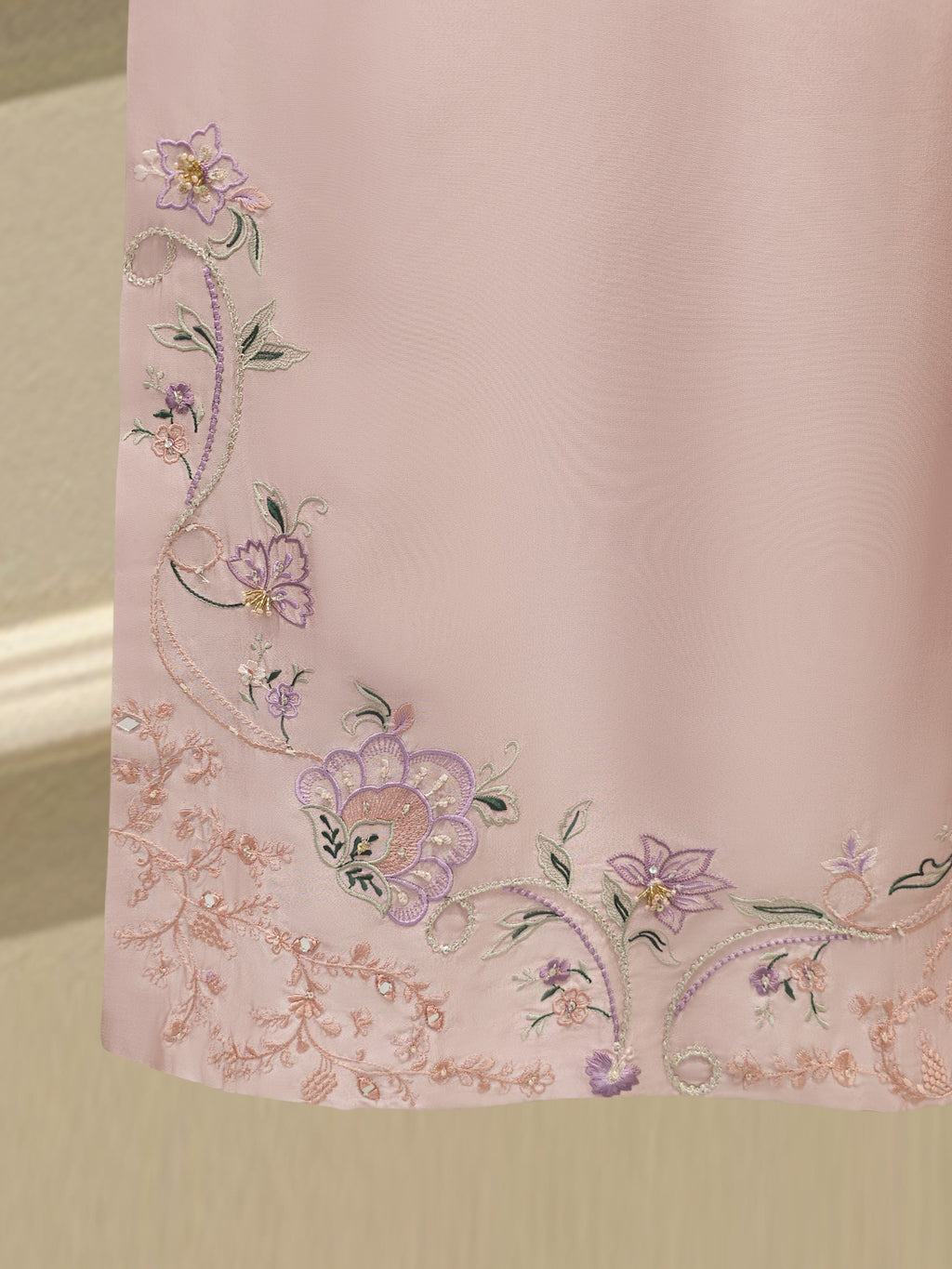2 Piece - Embroidered Shesha Silk suit WS00311