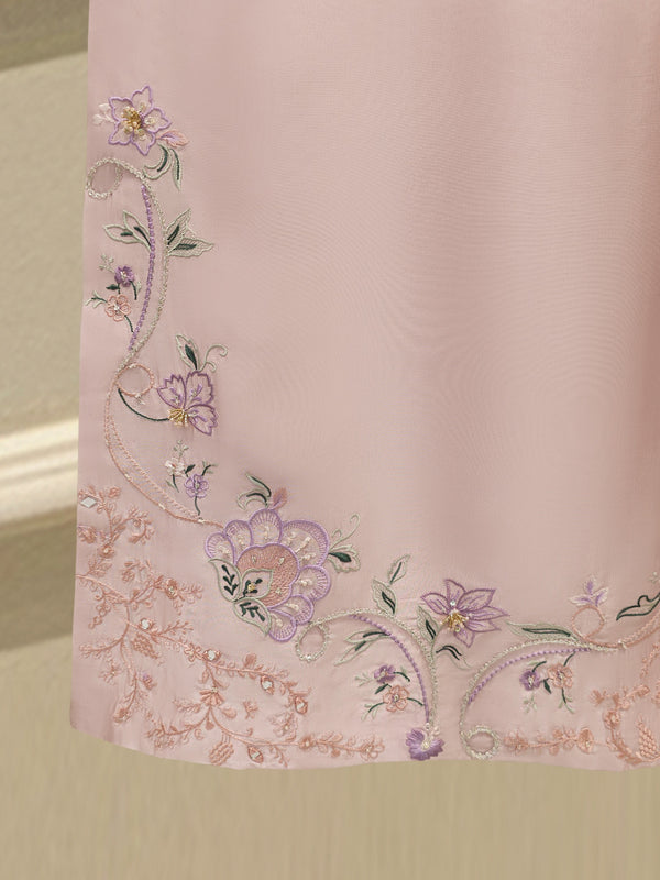 2 Piece - Embroidered Shesha Silk suit WS00311