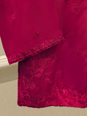 3 Piece - Pure Embroidered Korean Silk Suit S114377