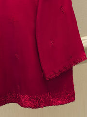 3 Piece - Pure Embroidered Korean Silk Suit S114377