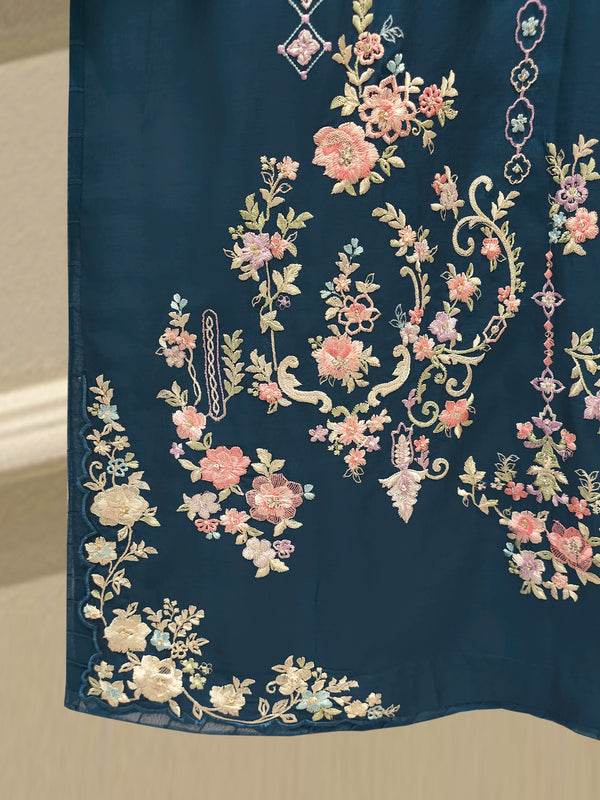 3 Piece - Pure Khaddi Silk Embroidered Suit S114378