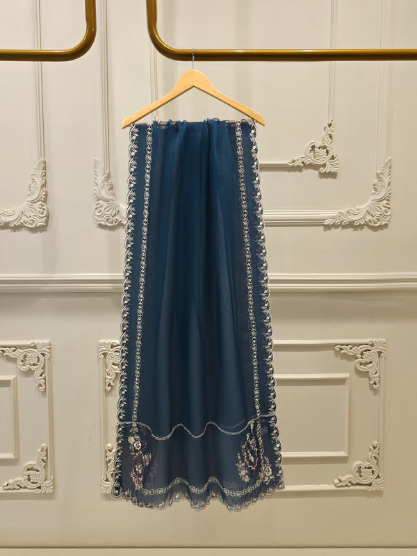 3 Piece - Pure Khaddi Silk Embroidered Suit S114378