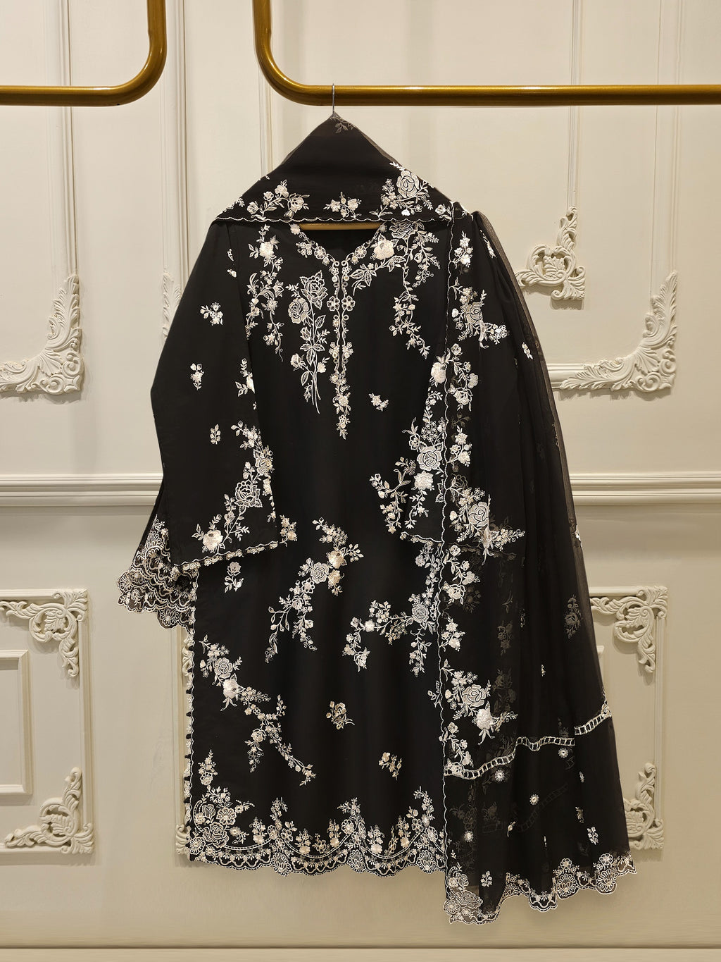 2 Piece - Embroidered Cambric Suit WS00315