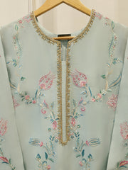 2 Piece- Pure Sheesha Silk Embroidered Suit S114432