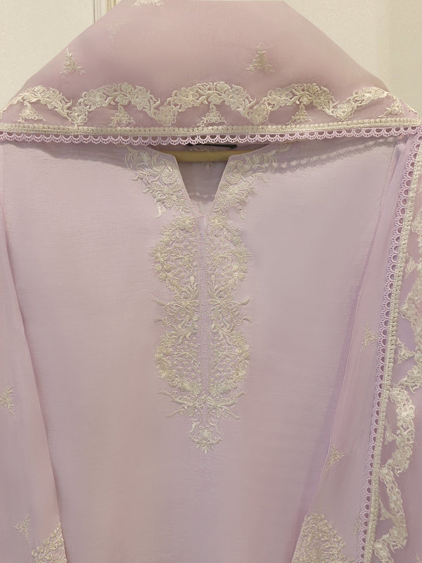 3 Piece - Pure Embroidered Korean Silk Suit S114440
