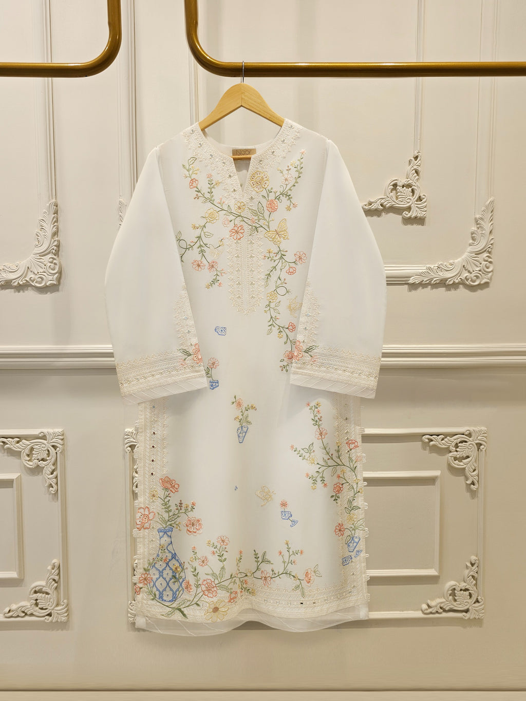 2 Piece - Embroidered Cambric Suit WS00320