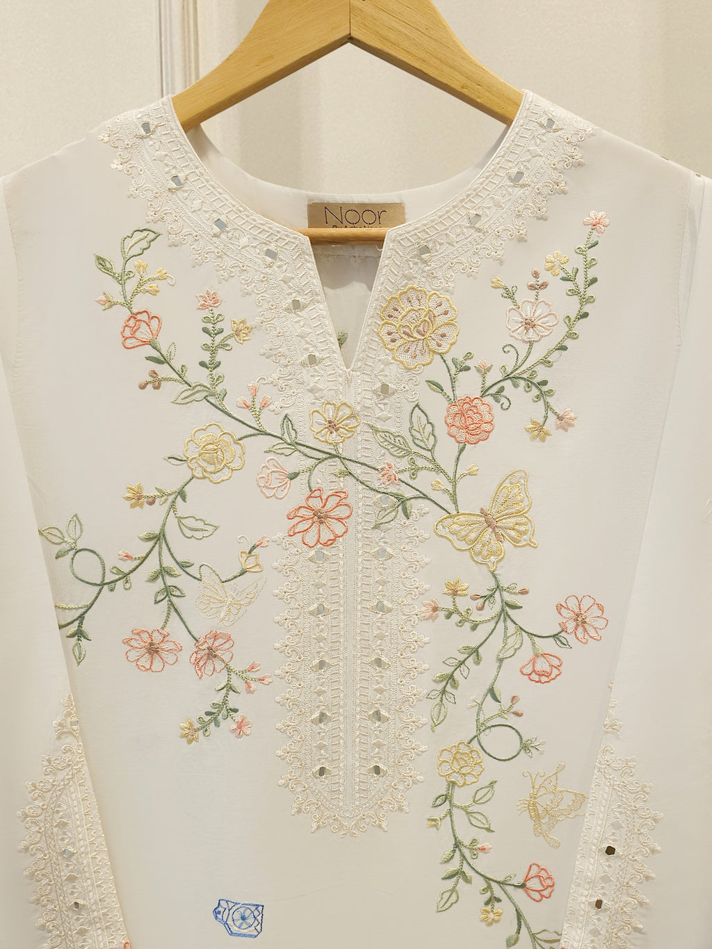 2 Piece - Embroidered Cambric Suit WS00320