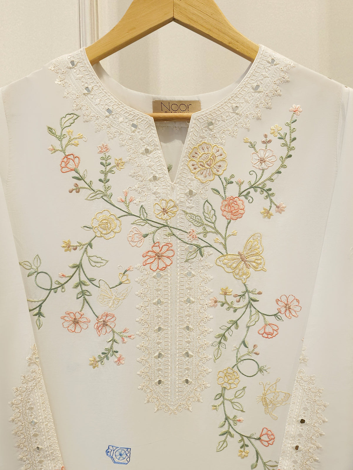 2 Piece - Embroidered Cambric Suit WS00320
