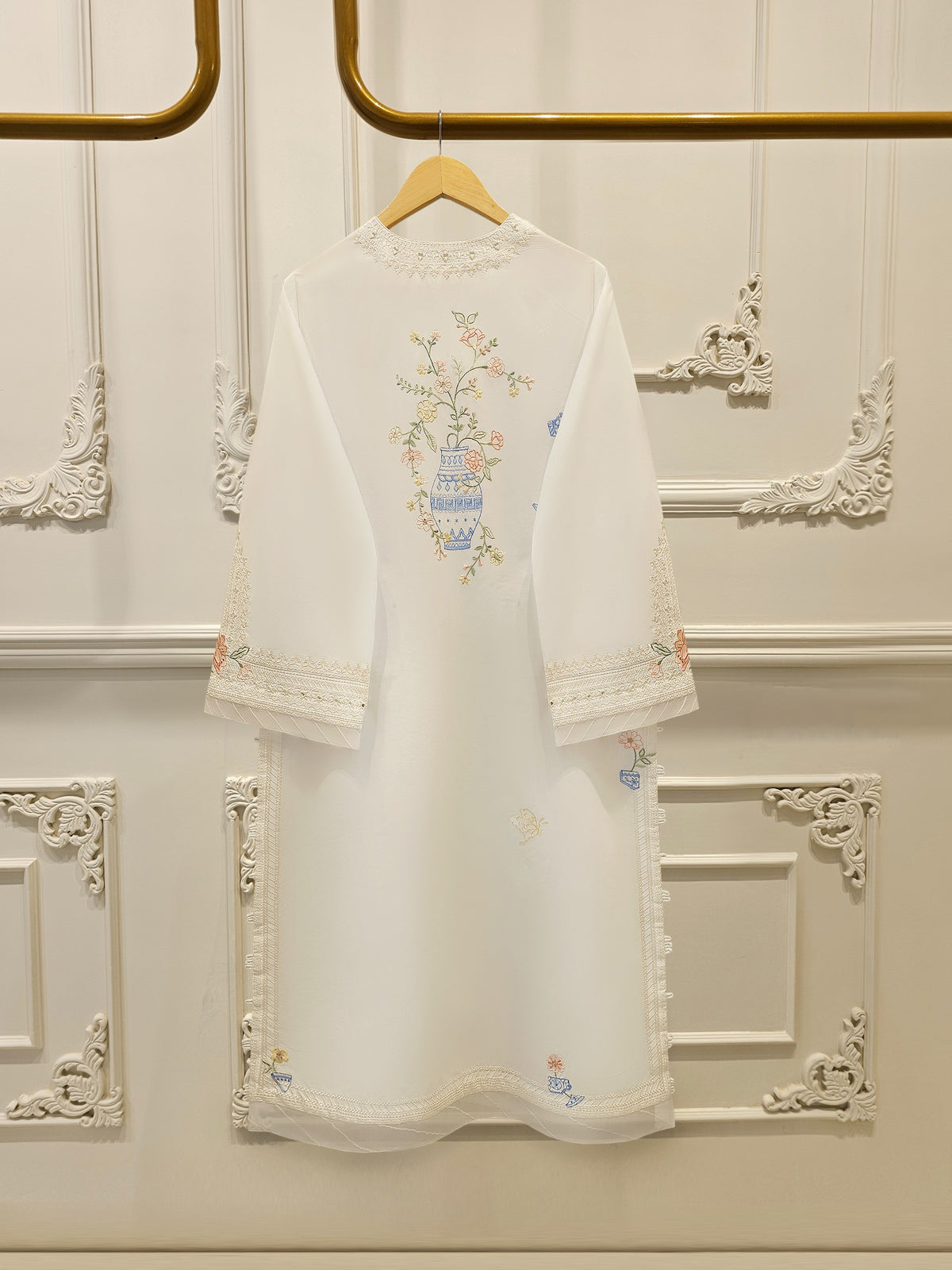 2 Piece - Embroidered Cambric Suit WS00320