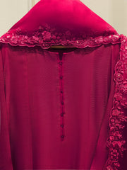 3 Piece - Pure Embroidered Cotton Net Suit S114485