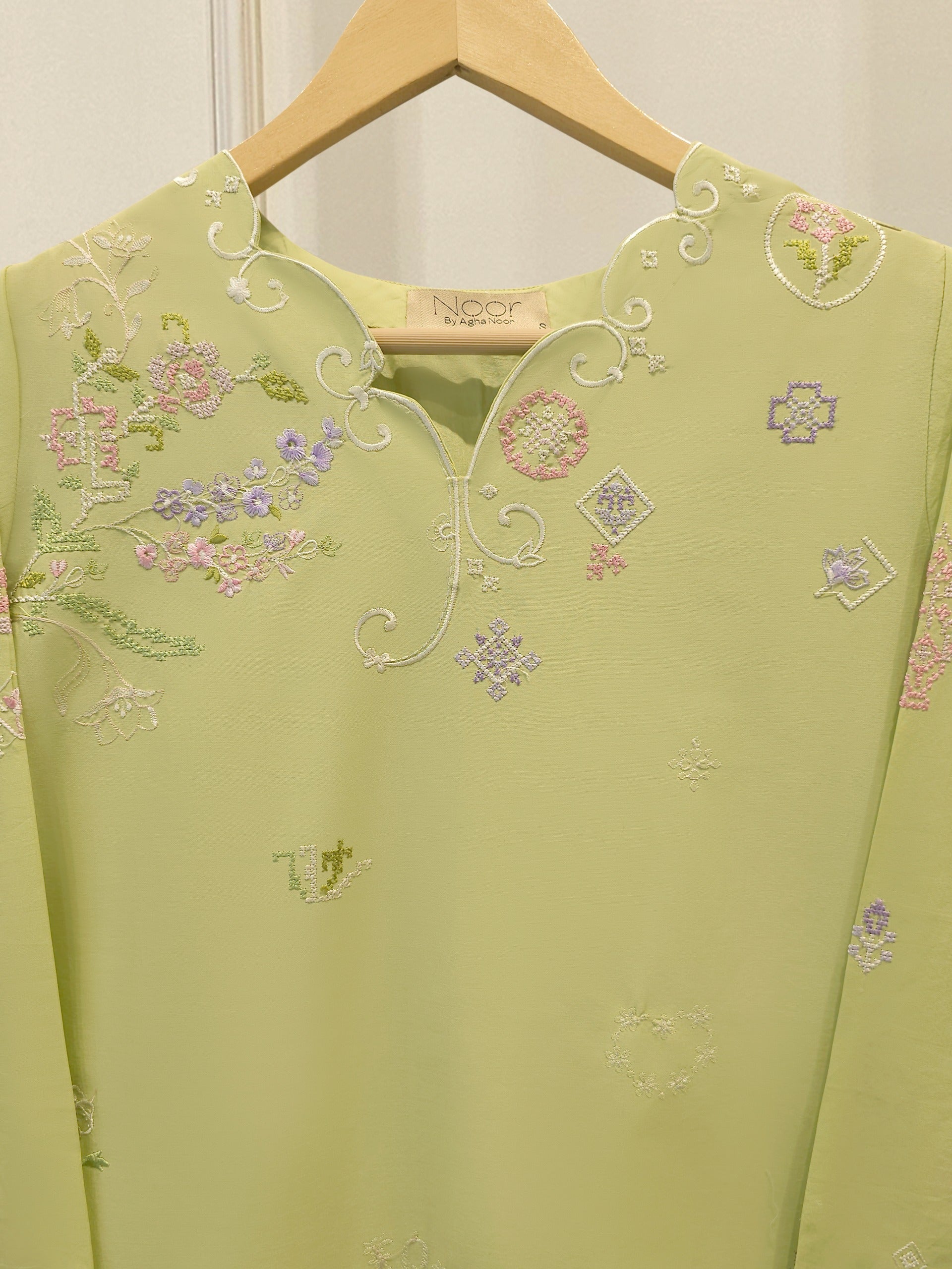 2 Piece - Embroidered Cambric Suit WS00331 Secondary image