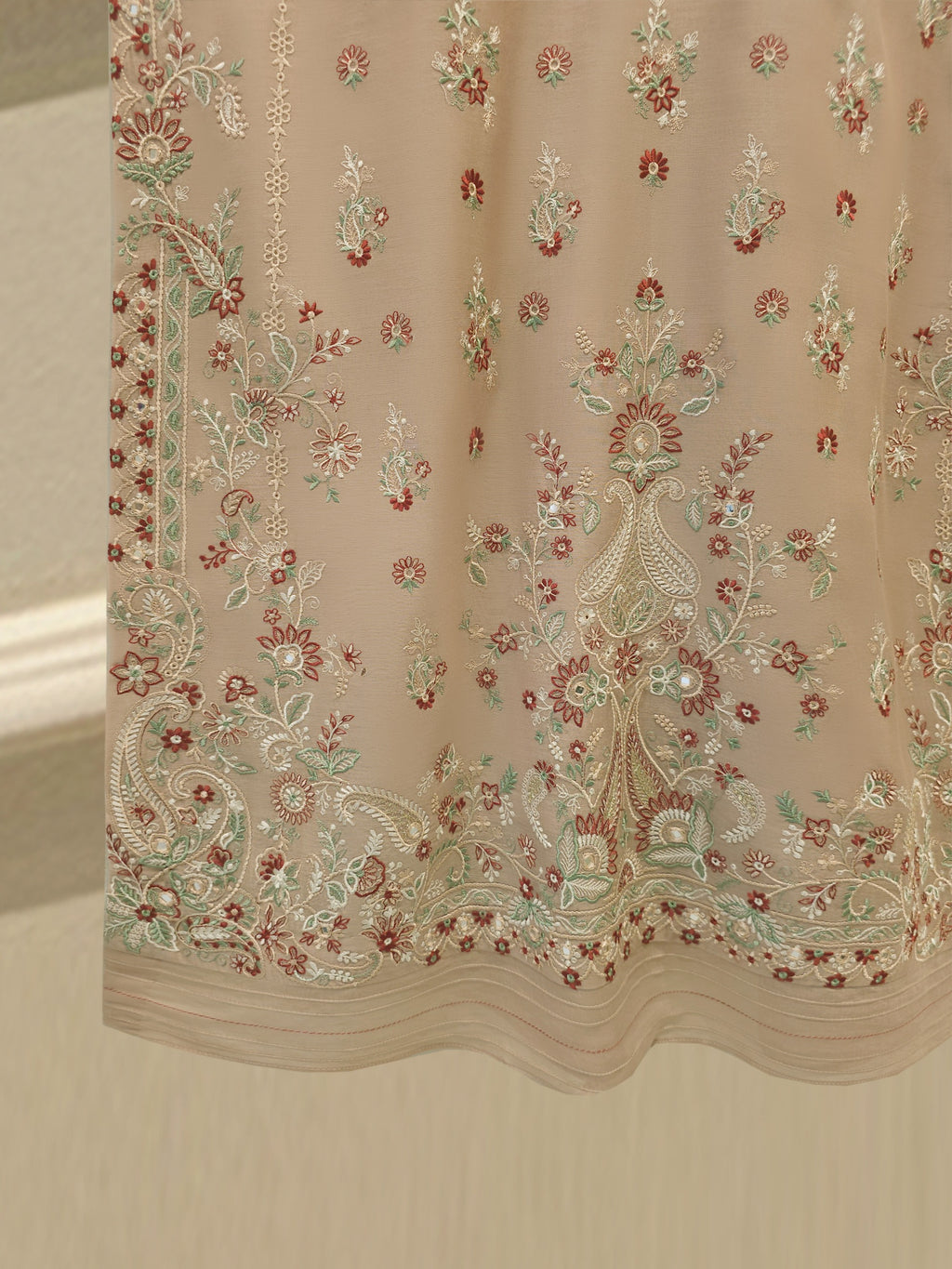 Embroidered Kora  Cotton Shirt S114504