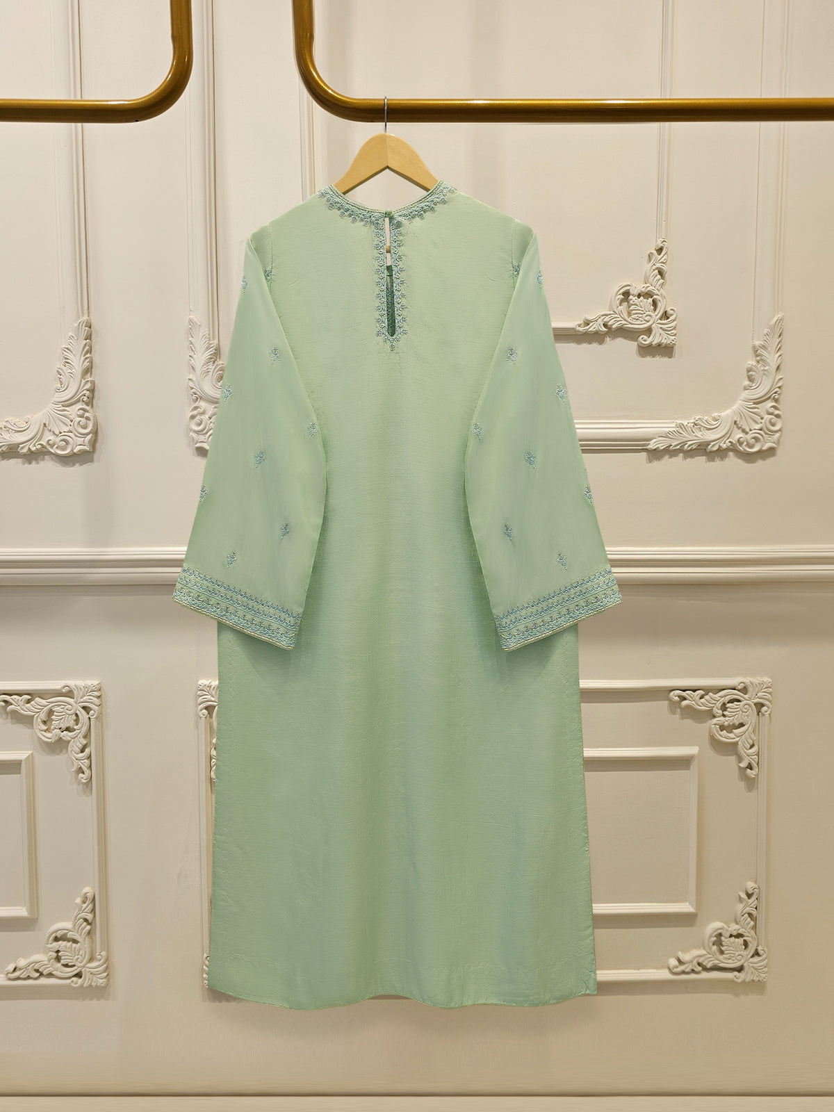 3 Piece - Pure Embroidered Korean Silk  S114506