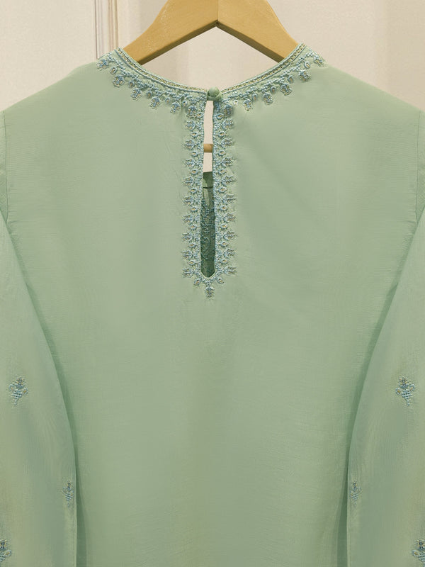 3 Piece - Pure Embroidered Korean Silk  S114506
