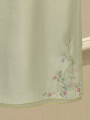 3 Piece- Pure Sheesha Silk Embroidered Suit S114532