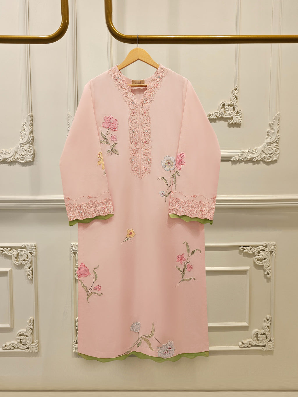 2 Piece - Embroidered Cambric Suit WS00323