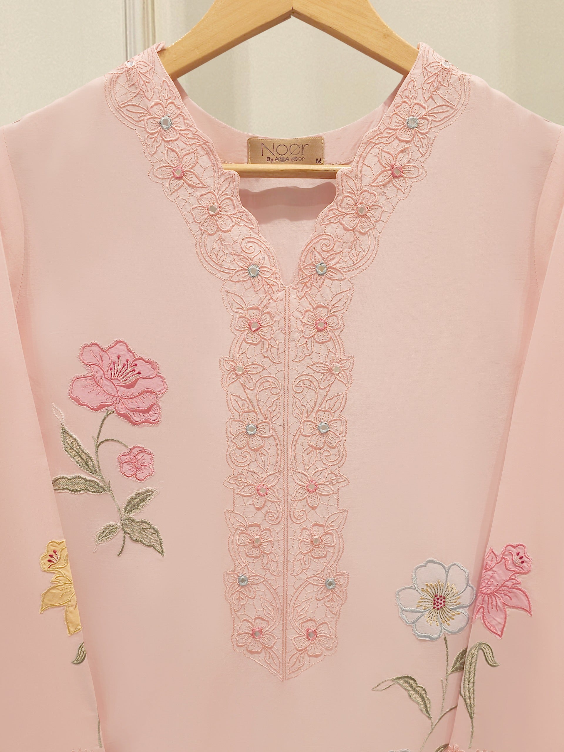 2 Piece - Embroidered Cambric Suit WS00323 Secondary image