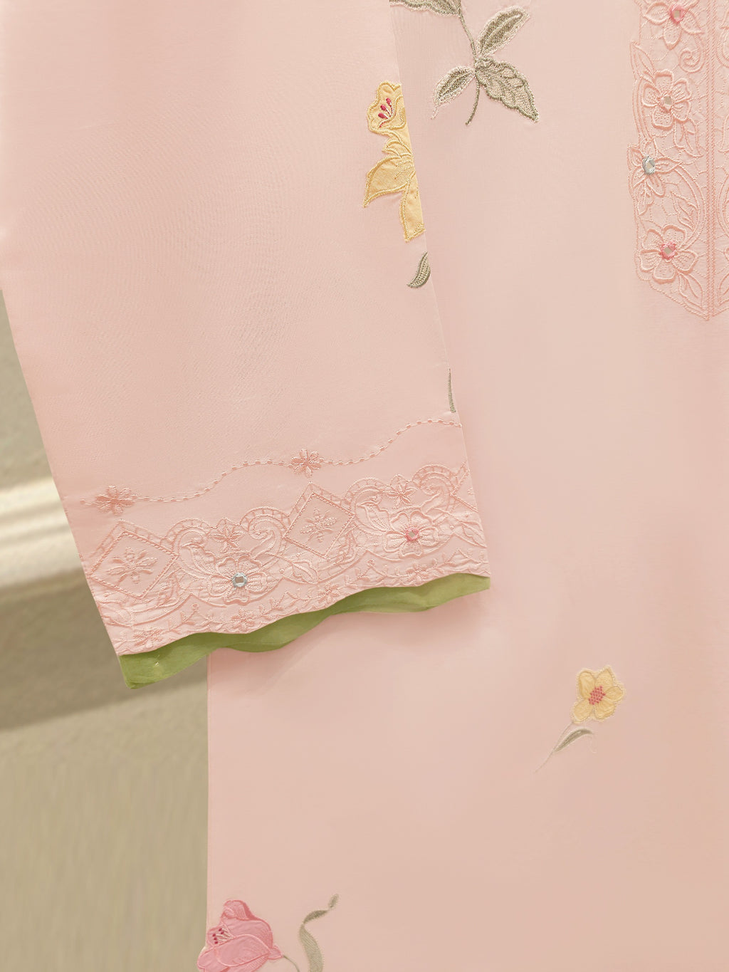 2 Piece - Embroidered Cambric Suit WS00323