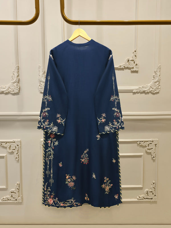 3 Piece - Pure Khaddi Silk Embroidered  Suit S114674