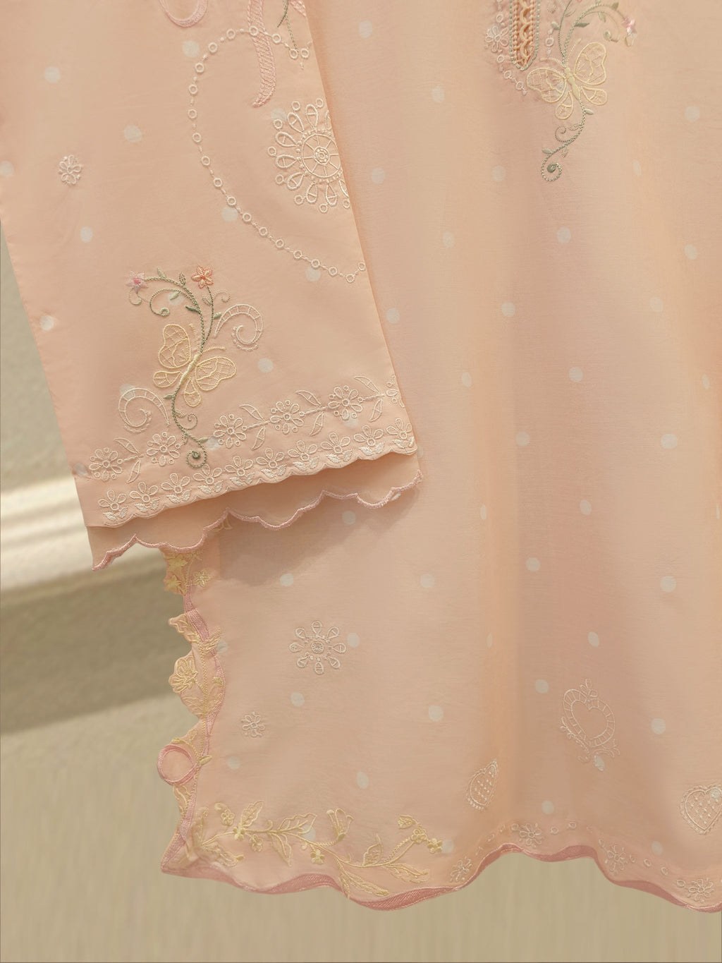 2 Piece - Embroidered Cambric Suit S114704