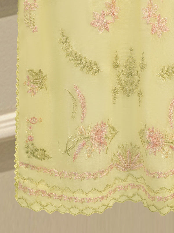 3 Piece - Pure Embroidered Cotton Net Suit S114707