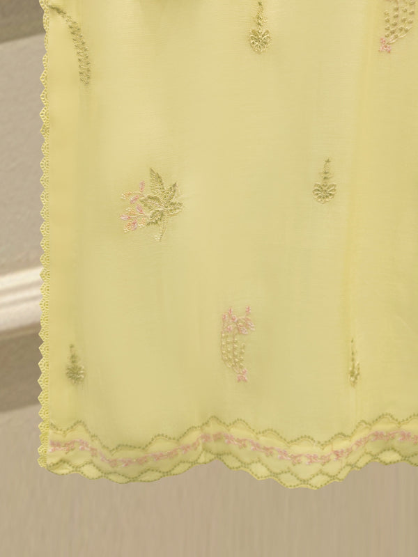 3 Piece - Pure Embroidered Cotton Net Suit S114707