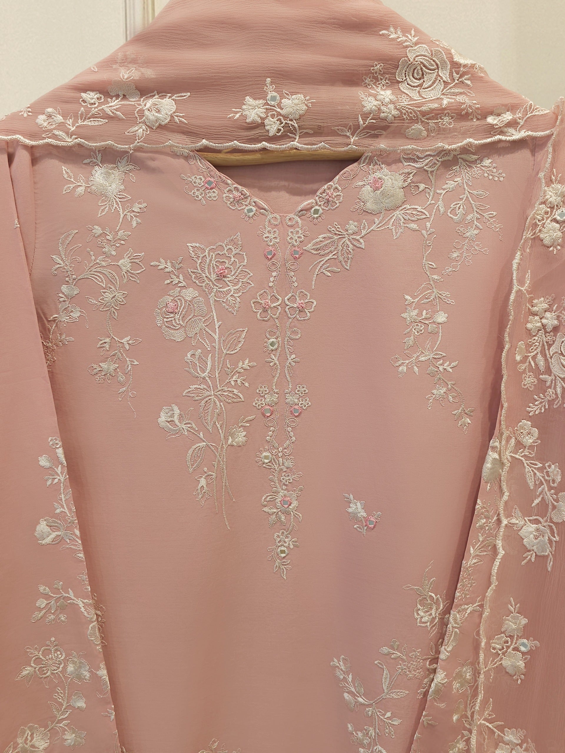 2 Piece - Embroidered Cambric Suit WS00329