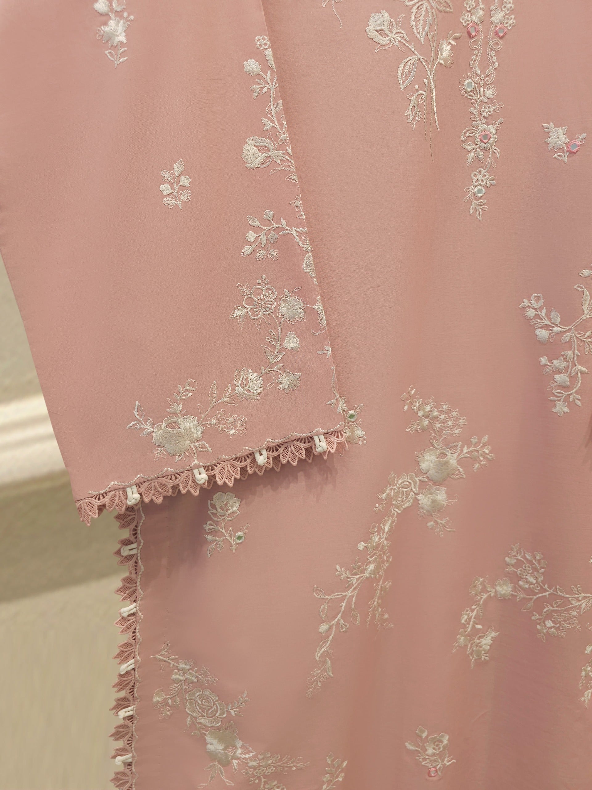 2 Piece - Embroidered Cambric Suit WS00329