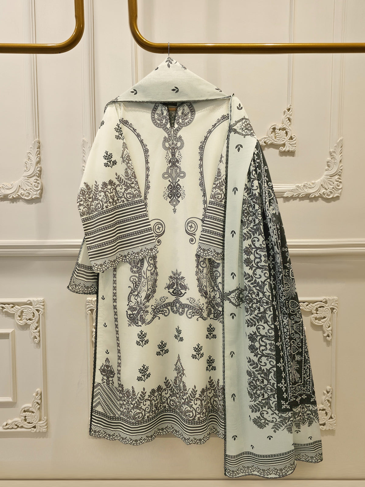 2-Piece Digital Printed Cambric Suit S114732