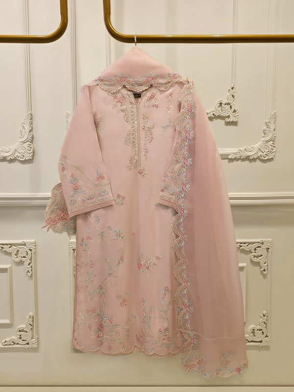 3 Piece - Pure Khaddi Silk Embroidered  Suit S114730