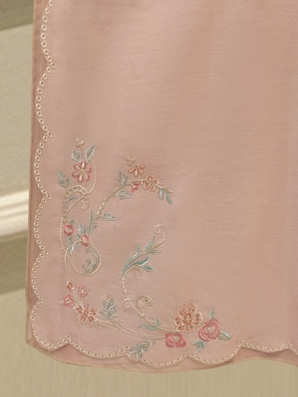 3 Piece - Pure Khaddi Silk Embroidered  Suit S114730