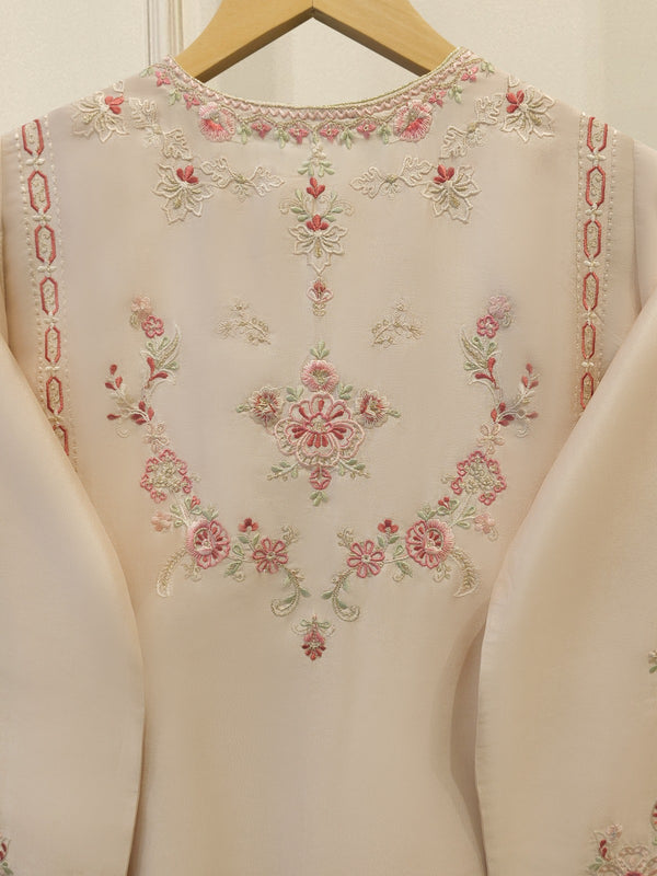 3 Piece- Pure Sheesha Silk Embroidered Suit S114755