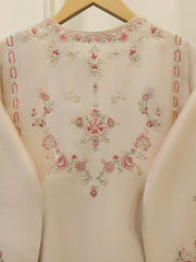 3 Piece- Pure Sheesha Silk Embroidered Suit S114755