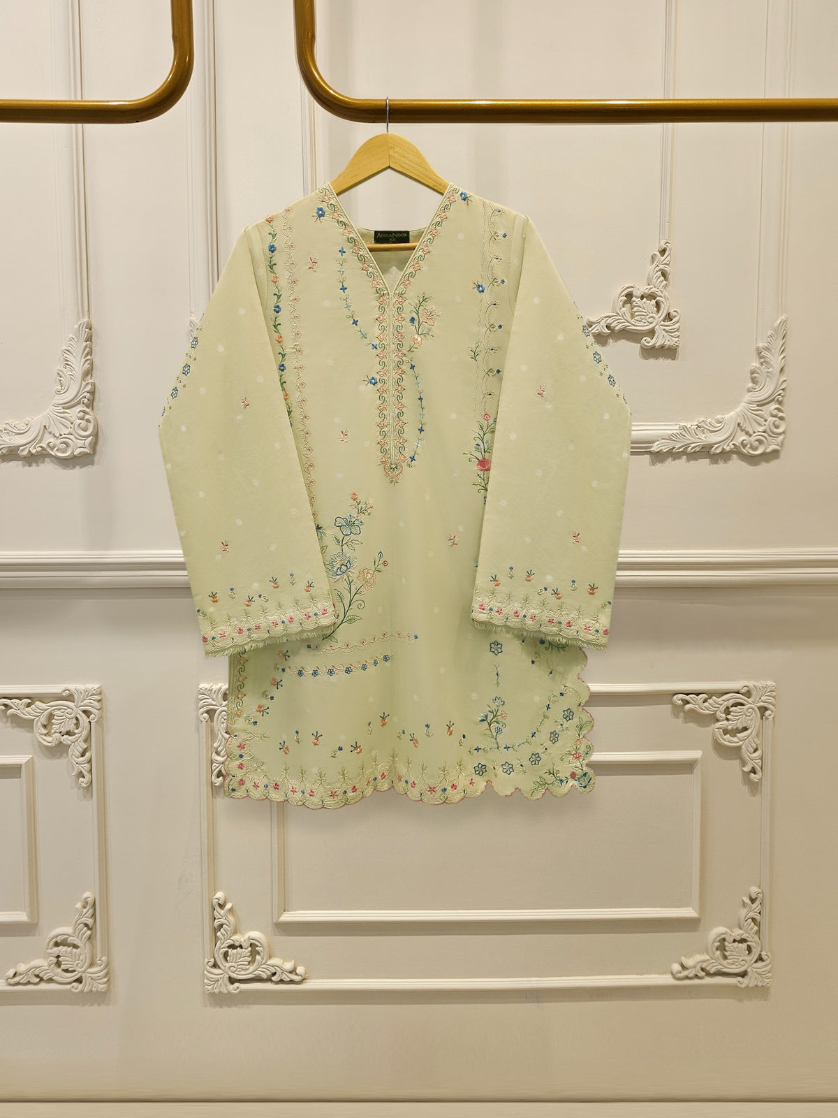 2 Piece - Embroidered Digital Printed Cambric Suit S114814