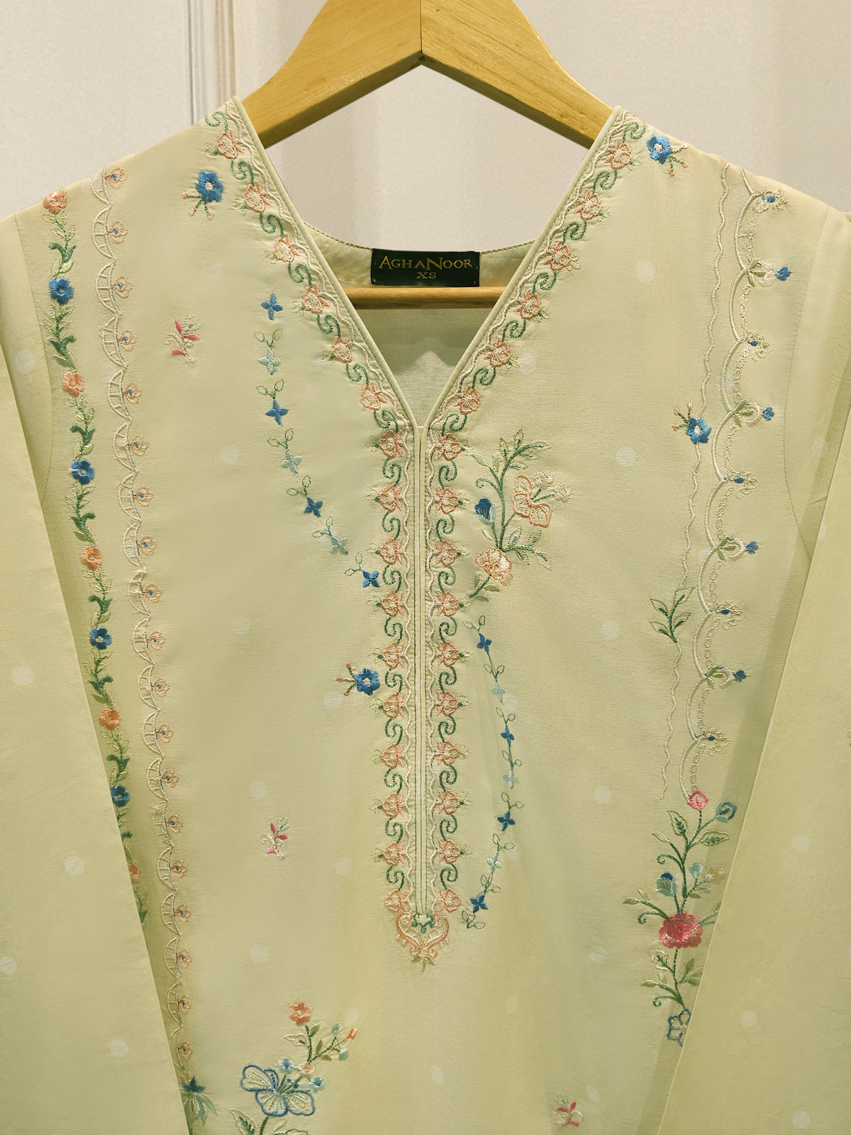 2 Piece - Embroidered Digital Printed Cambric Suit S114814