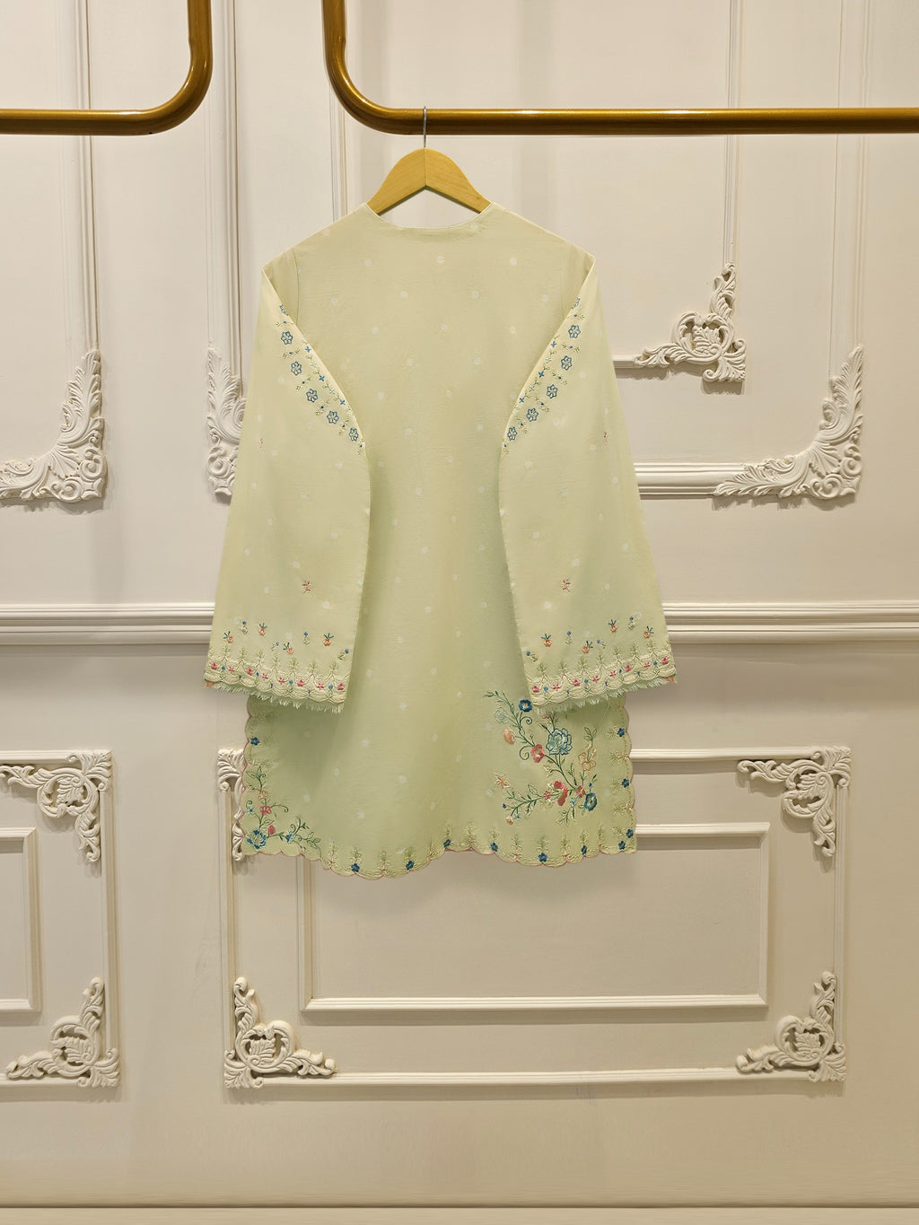 2 Piece - Embroidered Digital Printed Cambric Suit S114814
