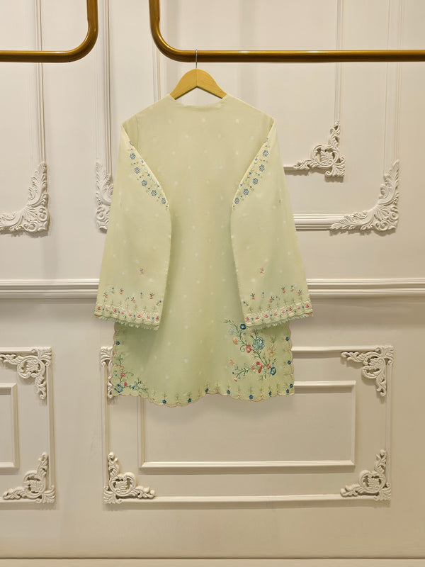 2 Piece - Embroidered Digital Printed Cambric Suit S114814